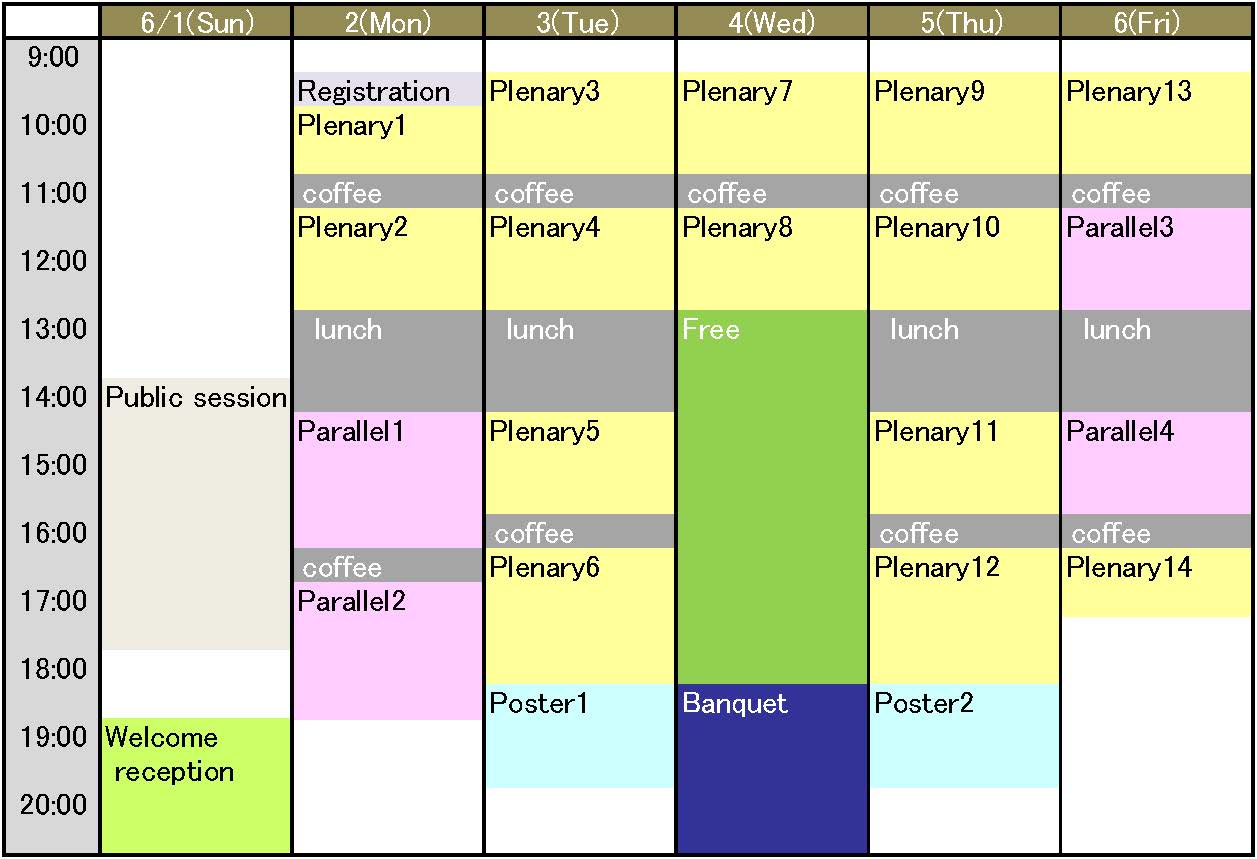 Session time table