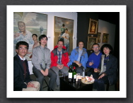 with Saito Nozomi (left), Agelo Volpi (blue pullower), his wife (right), and other Italian friends 