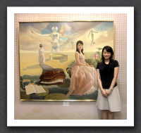 model & painting